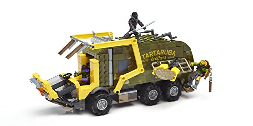 Mega Bloks - Furgoneta de Combate Luces y Sonidos, Tortugas Ninja, Juego de construcción (Mattel DPF82)