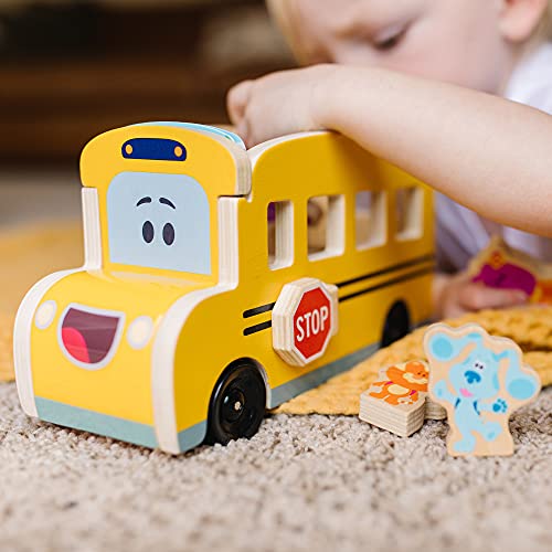 Melissa & Doug 33011 Blue's Clues & You - Scuolabus in legno, multicolore