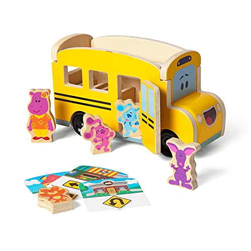 Melissa & Doug 33011 Blue's Clues & You - Scuolabus in legno, multicolore