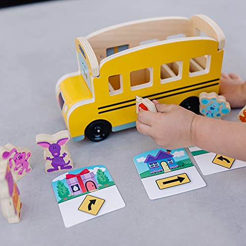 Melissa & Doug 33011 Blue's Clues & You - Scuolabus in legno, multicolore