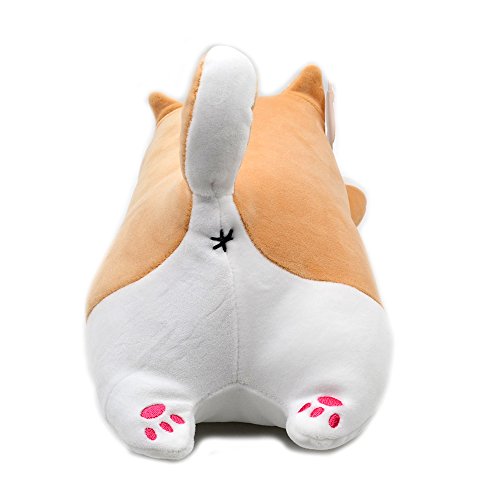 Millffy Nuevo lindo Shiba Inu peluche juguetes de peluche Super Soft Chai perro felpa almohada perro culo almohada niños juguetes (Brown Corgi, 55 cm 21.7 pulgadas