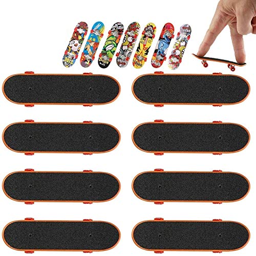 Mini Fingerboard, 6PCS Finger Skateboard Mini Finger Skate Tableros de Dedos Skatepark para Niños Juguete Regalo de Cumpleaños Favores de Fiesta (Patrón Al Azar)