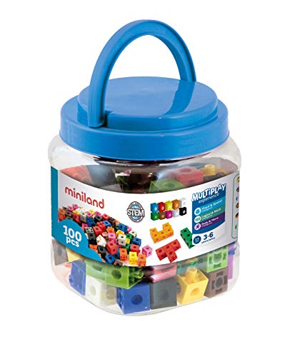 Miniland- 2 cm (100 Piezas) Cubos para Juego Matemático (95210)