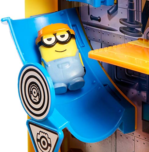Minions GMD86 – Minions: en la búsqueda de los Mini-Boss Splat 'EMS, Juego de Obras de construcción, 2 Minion con iniciador Deluxe y Discos de fijación, Regalo para niños a Partir de 4 años