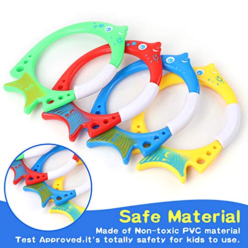 Minterest 50 Pcs Juguetes Piscina Niños Juguetes de Buceo Submarino,Juegos Piscina para Niños,Conjuntos de Juguetes Natación Subacuática con Bolsa de Almacenamiento Juegos de Agua en Verano para Niños