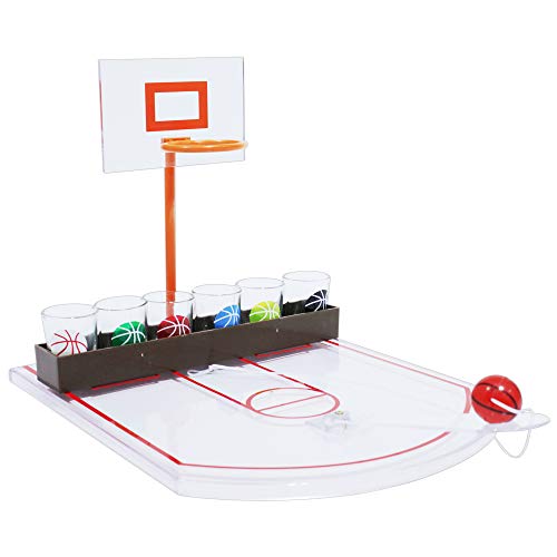 Mister Gadget MG3039 - Juego de vasos Basket PP en cristal blanco de 24 x 31 x 22,5 cm