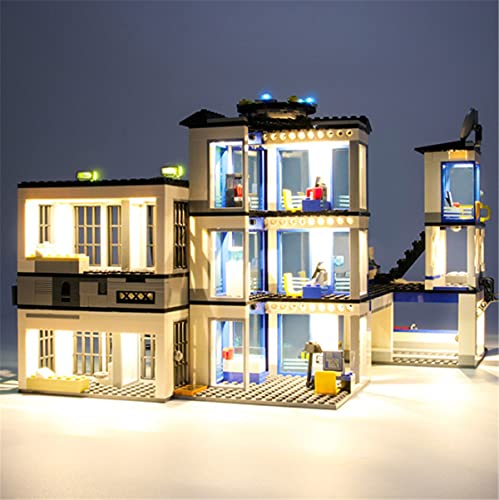 Miugwp Kit de IluminacióN Led para City Police ​Comisaría de Policía Juego de Juguetes Compatible con Lego 60141(No Incluye El Modelo)
