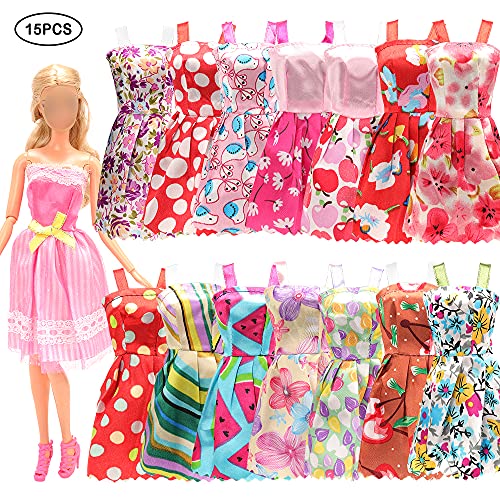 Miunana 75 Accesorios para 11.5 Pulgadas 28 -30 CM Muñecas (Estilos Aleatorios) = 15 Ropas Vestidos + 10 PCS Zapatos + 10 Bolsa + 40 Accessorios