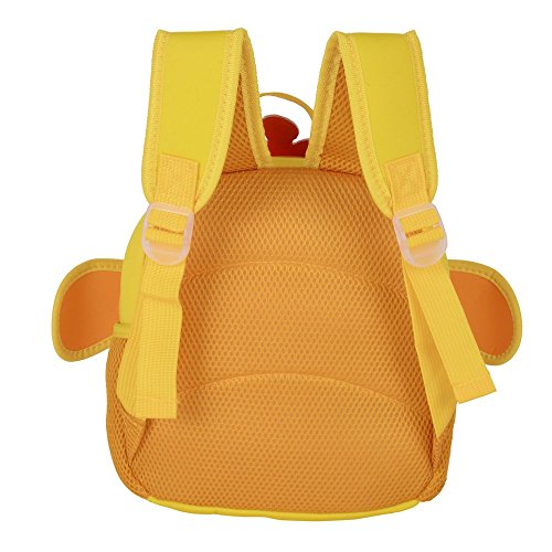 Mochila Infantil para Niños Primaria Pequeña Guardería Mochila Preescolar para Niños de 2-5 Años Dibujo de Animal Lindo (Pollito, 21 * 8 * 26CM)