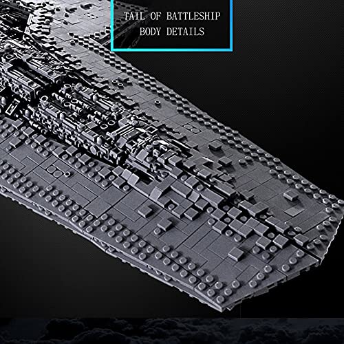 Molde Rey 13134,Maqueta de Destructor Estelar Technic,Star 7588 Bloques de terminales Star Wars Imperial Star Destroyer compatible con Lego A,134 * 48 * 20cm