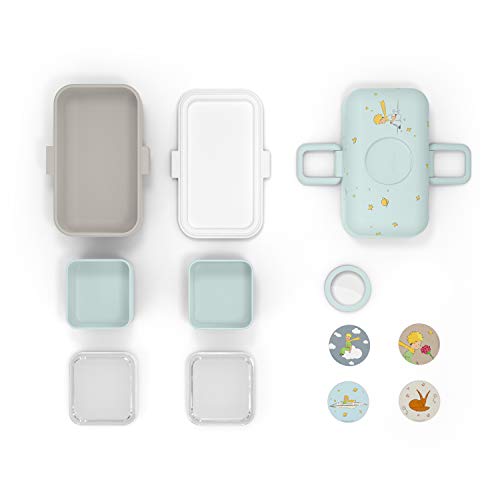 MONBENTO Recipientes Para Comida Marca Modelo Caja Tresor Infantil Principito-nueva, Multicolor, Lunch box enfant