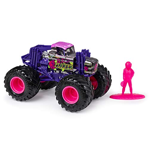 Monster Jam Hot Wheels - Flor silvestre (escala 1:64), color morado y rosa