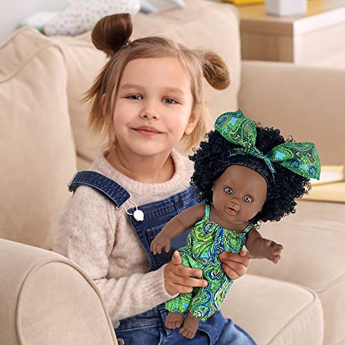 Muñeca Negra de 12 Pulgadas, muñeca Africana para niños, muñeca de Juego de Moda, niñas