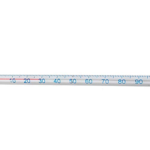 MYAMIA 12-30 A 100 Grado Celsius Termómetro De Vidrio Rojo Espíritu Líquido Total Inmersión Laboratorio