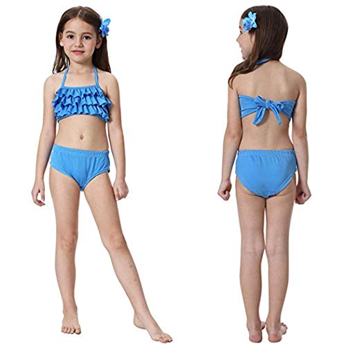 NAITOKE Niñas Cola de Sirena con Bikini para Fiesta de Natación Cosplay,G5-2,110