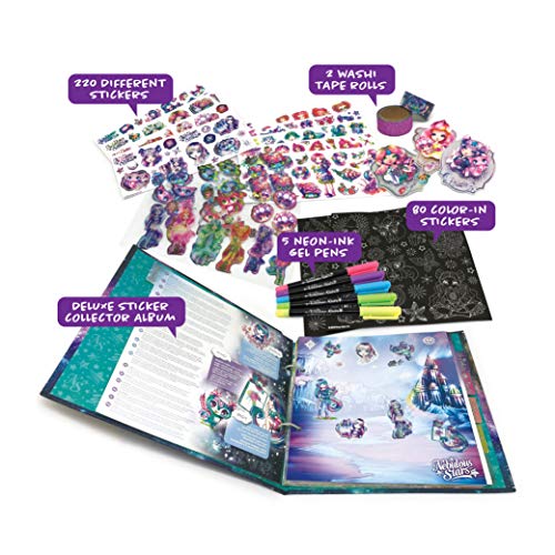 Nebulous Stars NS11204 Deluxe - Juego de pegatinas con álbum de pegatinas, numerosas pegatinas e información sobre los personajes, para niñas a partir de 7 años, como idea de regalo