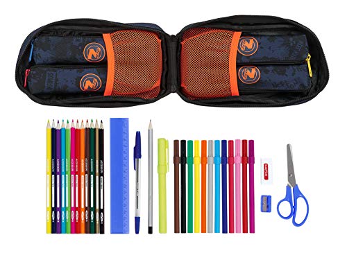 Neceser con 4 Estuches y Útiles de Nerf, 120x50x230mm