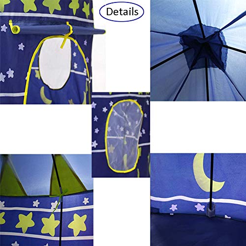 Nifogo Tienda para Niños Carpa Infantil Pop Up de Casa Plegable, Carpa para Juegos de Interiores y Exteriores (Azul)