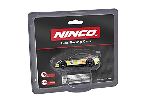 Ninco - Maserati GT4 Yellow. Coche de Slot Escala 1:43. con Luces. 91207