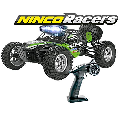 Ninco-NH93140 Ninco NincoRacers Dakota. Desert Buggy teledirigido a escala 1/12 y tracción a las 4 ruedas. Color verde. 34x26x15.5cm. (NH93140), negro