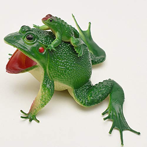 NUOBESTY Simulación Rana Juguete Ranas de Plástico Juguete Ranas de Goma Selva Tropical Personaje Juguetes Mini Figurita Hogar Decoración de Escritorio