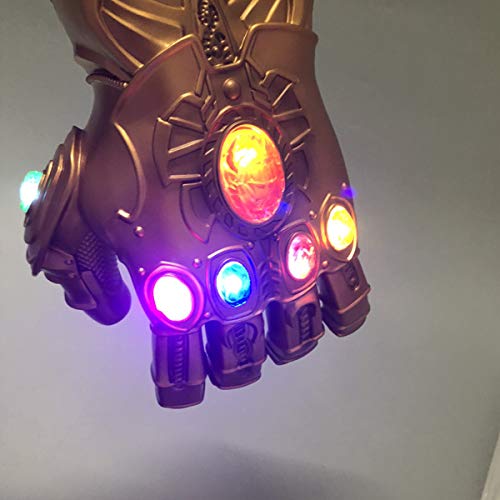 NUWIND - Guante de Thanos con Luz Infinity Gauntlet de los Vengadores con Magnética Gemas Disfraz de Cosplay Halloween (Adulto)