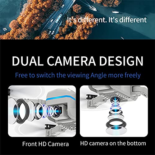 OBEST Mini Drone con Cámara 4K, App WiFi FPV, Modo sin Cabeza, Foto Gestual, Giro de 360 °, Vuelo de Trayectoria, Una Tecla de Regreso/Despegue, 2 Baterías, para Principiantes