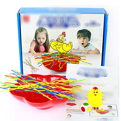 OMKMNOE Juguetes de Juego de Juguetes Spaghetti Dibujar lotes Juguete de Mesa para familias con niños Pasta Pasta Balance Juego para Adultos y niños de 6 años,Rojo