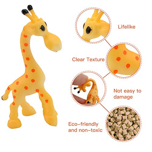 OOTSR 24Pcs Mini plástico Animales de Granja y Animales Salvajes de la Selva Juguetes Figuras para niños Aprendizaje Playset Educativo Favores de Fiesta Bolsas de llenado Regalos para niños y niñas