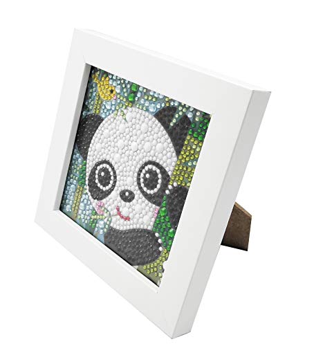 ParNarZar Fun 3D DIY Diamond Painting Niños – Brillante kit de bordado 5D con diamantes en diferentes tamaños para niños hasta 6 años – Baby Panda 15 x 15 cm