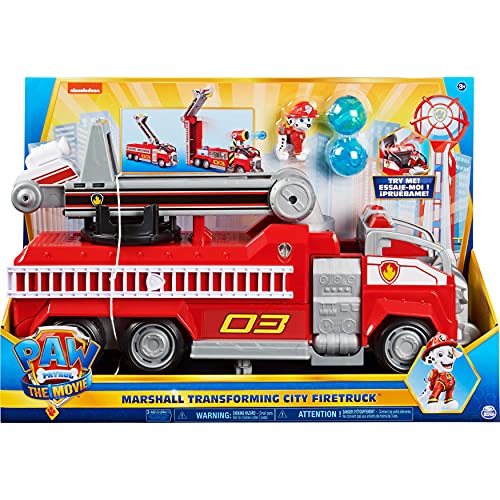 PAW PATROL Camión de Bomberos de la Ciudad transformadora de la película Marshall