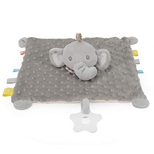Peluche Manta Bebé - Doudou Elefante - Gris - 27cm - Regalo de nacimiento