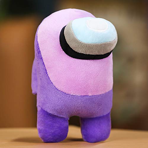 Peluches Among Us, Plush Crewmate Among Us Matanza de Hombre Lobo Espacial, muñeco de Personaje del Juego - 20 cm (Morado Sombra)