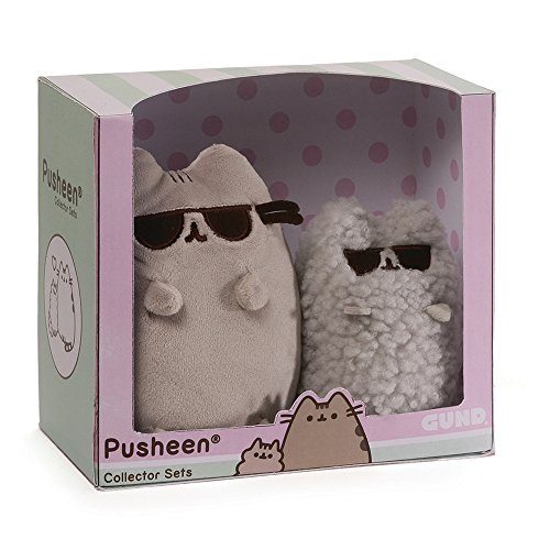 Peluches Pusheen by Gund, 2 peluches de gatitos con gafas, Enesco