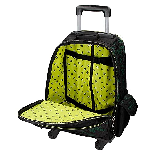 Pepe Jeans Milton Mochila 4 Ruedas Negro 33x44x21 cms Poliéster 30,49L