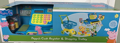 Peppa Pig Caja registradora y carrito de la compra