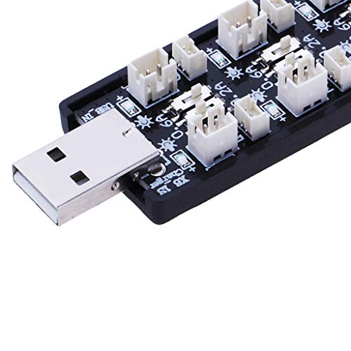 perfeclan Entrada USB del Tablero del Cargador Paralelo de La Batería 1S Lipo para Helicóptero del Drone Quads