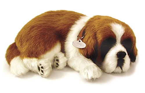 Perfect Petzzz 65419 - Peluche Interactivo de Perro San Bernardo (25 cm, Efecto de respiración)