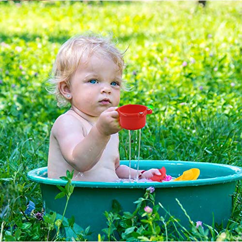 PHYLES Juguetes baño Bebe, Juguetes baño flotantes Coloridos, Juguetes bañera Bebe con 3 Animales Marinos con rociado de Agua, 2 Barcos de baño, 4 Tazas apilables