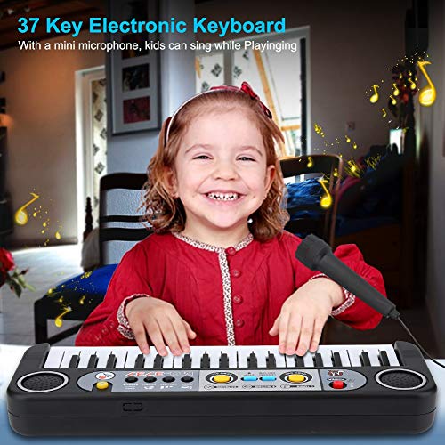 Piano Teclado Electronico para Ninos, 37 Teclas Piano Teclado Electrico Digital Juguete Educativo de Instrumentos Musicales con Microfono