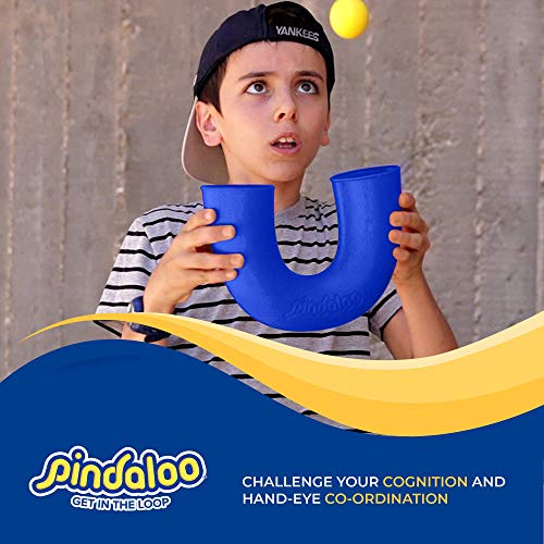 pindaloo para Malabarismo y Juegos de Habilidad + 2 Pelotas, para niños, Adolescentes y Adultos - Juego de Interior y Exterior para Desarrollo de Habilidades Motoras y Aprender a Hacer Malabares