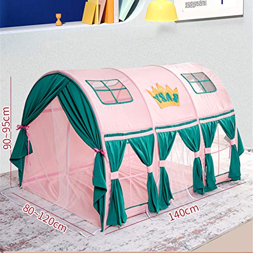 Play House Tienda de Cama, Jugar Casa Bebé Hogar Protección Niño Niña Gateando Túnel Carpa Túnel para Niños, Rosa