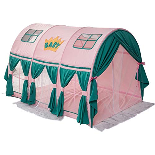 Play House Tienda de Cama, Jugar Casa Bebé Hogar Protección Niño Niña Gateando Túnel Carpa Túnel para Niños, Rosa