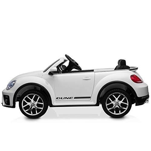 Playkin VOLKSWAGEN BEETLE BLANCO - Coche de bateria 12V para niños mando control remoto +3 años juguetes infantiles coches de bateria , color/modelo surtido