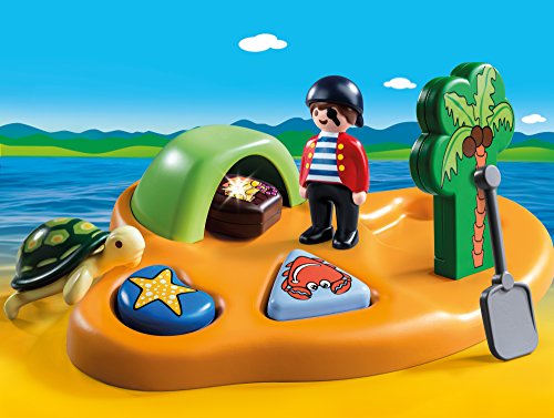 PLAYMOBIL 1.2.3-9119 Isla Pirata, Multicolor, única (9119)