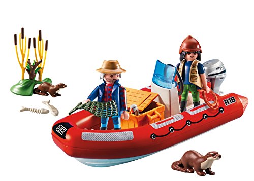 PLAYMOBIL - Bote Hinchable con exploradores (55590)