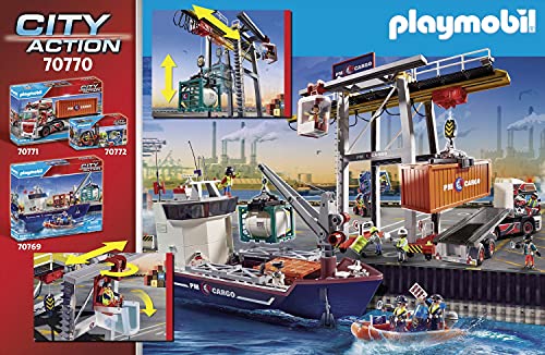 PLAYMOBIL City Action Grúa con Contenedores , A partir de 4 años (70770)
