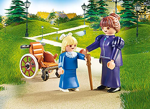 PLAYMOBIL- Clara, Padre y Srta Rottenmeier Heidi Set Juguetes, Multicolor (70258)