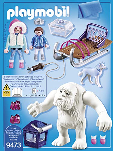 PLAYMOBIL Magic Trol de Nieve con Trineo con Efecto de Luz, A partir de 4 años (9473)