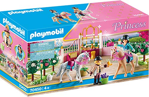 PLAYMOBIL Princess 70450 Clases de Equitación en el Establo, A partir de 4 años